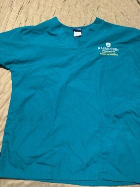 Rasmussen School of Nursing green Scrub Top